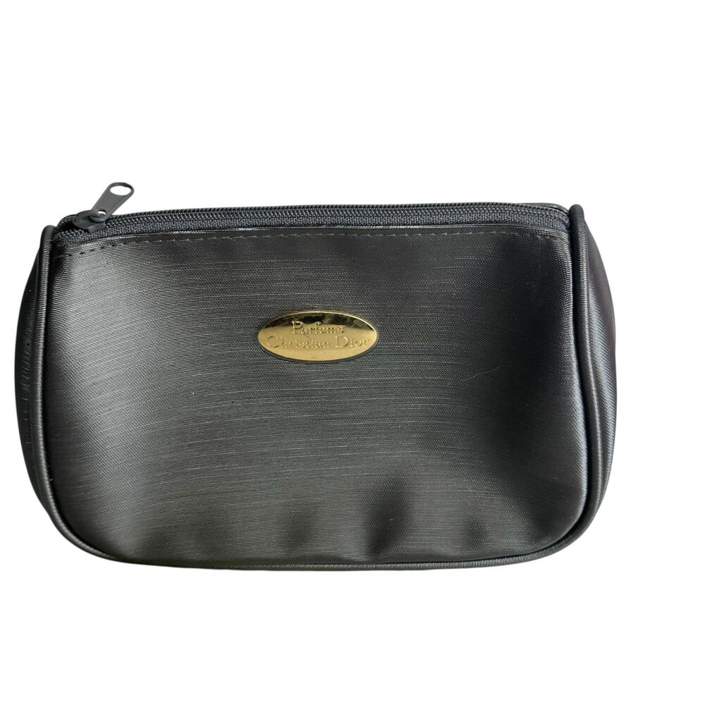 Christian Dior Parfume Blue Cosmetic Bag Zipper Size 5"×7"
